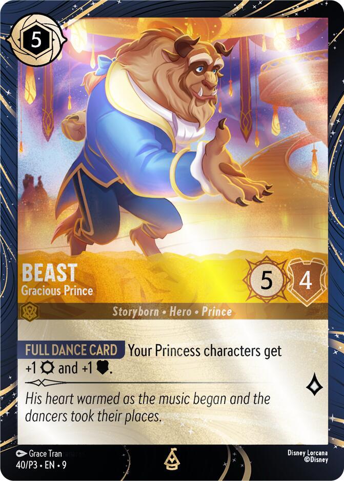 Beast - Gracious Prince - Disney Lorcana Promo Cards 40  (Foil) - Near Mint