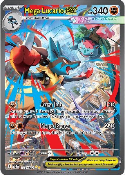 Mega Lucario ex - Mega Evolution 179/132  (Foil) - Near Mint