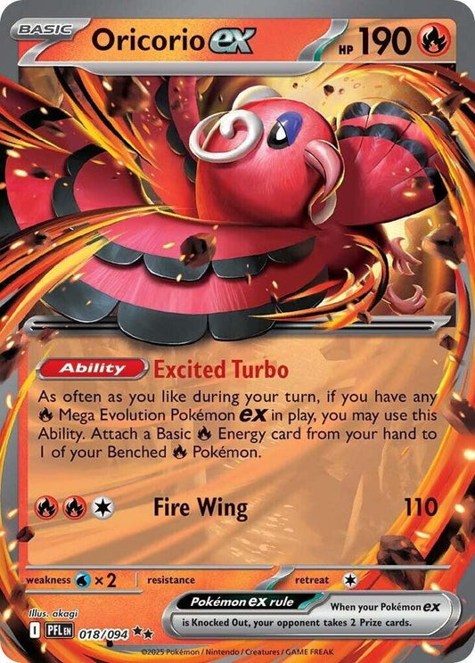 Oricorio ex - Phantasmal Flames 018/094 (Foil) - Near Mint