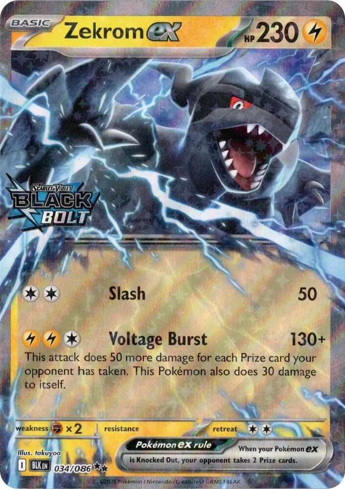 Zekrom ex (Black Bolt Stamped) - Miscellaneous Cards & Products 034/086 (Foil) - Near Mint