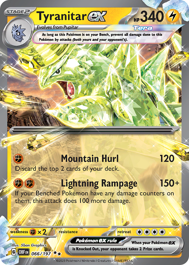 Tyranitar ex - Obsidian Flames 066/197 (Foil) - Near Mint