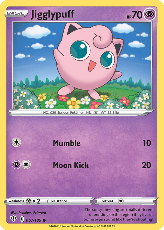 Jigglypuff - Darkness Ablaze 067/189 (Foil) - Near Mint