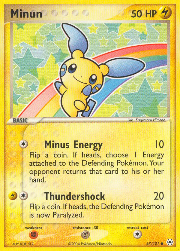 Minun - EX Hidden Legends 67 - Near Mint