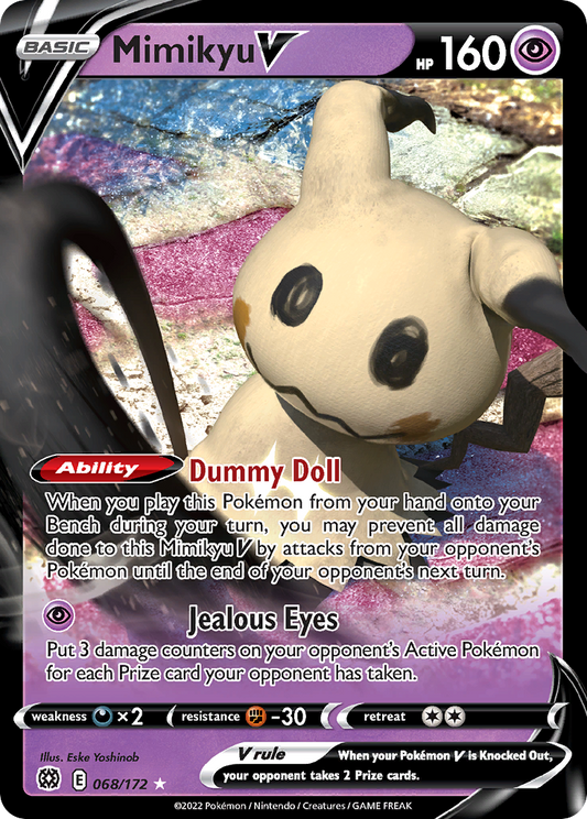 Mimikyu V - Brilliant Stars 068/172 (Foil) - Near Mint