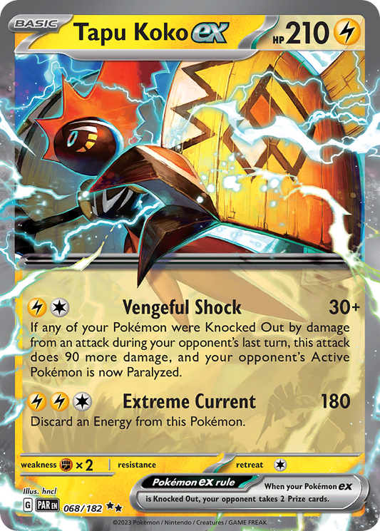Tapu Koko ex - Paradox Rift 068/182 (Foil) - Near Mint