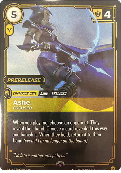 Ashe - Focused - Riftbound Organized Play Promotional Cards 169/219 (Foil)