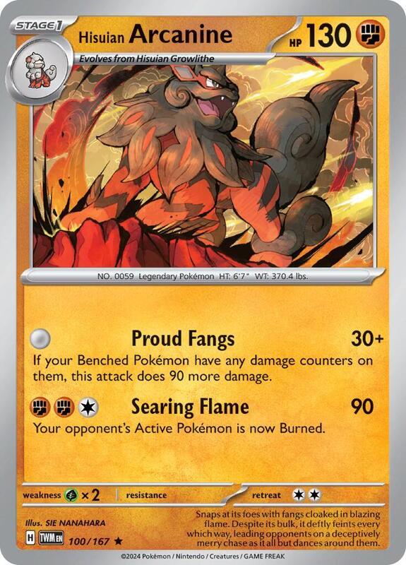 Hisuian Arcanine - 100/167 (Non-Holo) - Deck Exclusives 100/167 - Near Mint