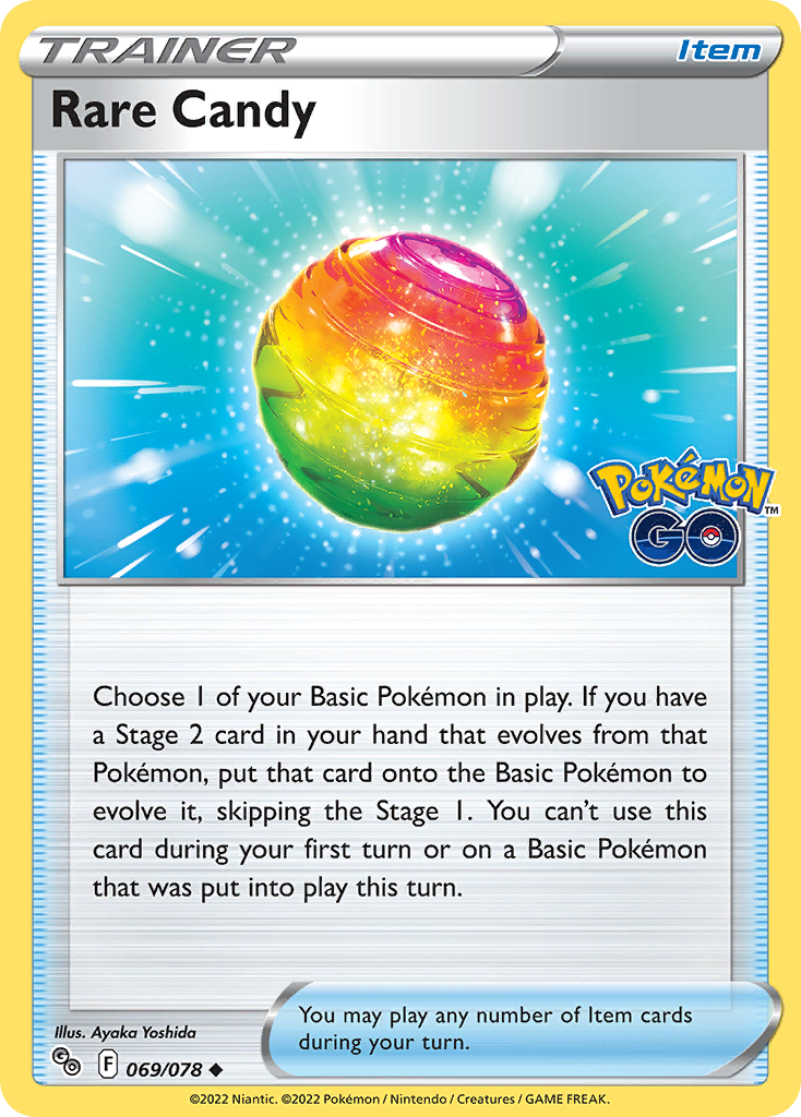 Rare Candy - Pokemon Go 069/078  - Near Mint - Ungraded