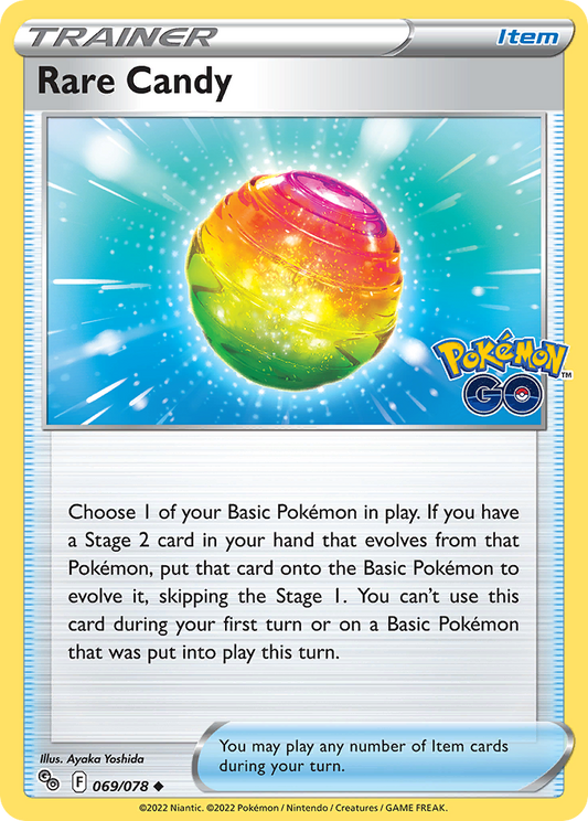 Rare Candy - Pokemon Go 069/078  - Near Mint - Ungraded