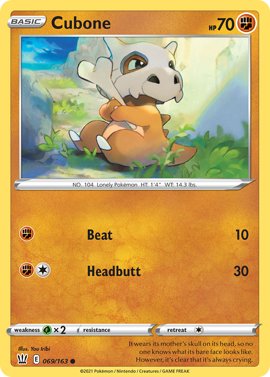 Cubone - Battle Styles 069/163 - Near Mint