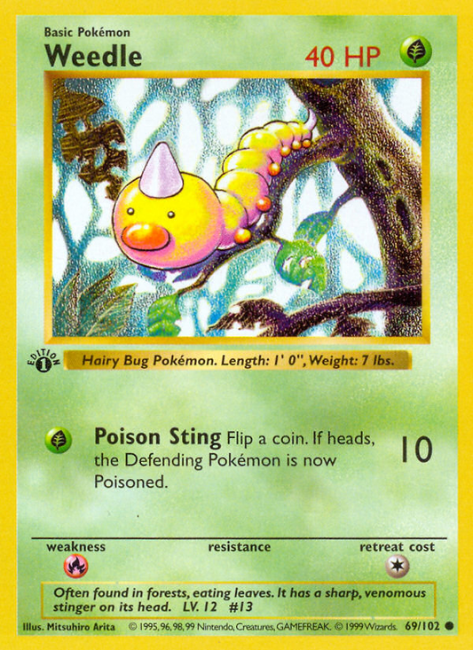 Weedle - Base Set (Unlimited) 69 - Near Mint