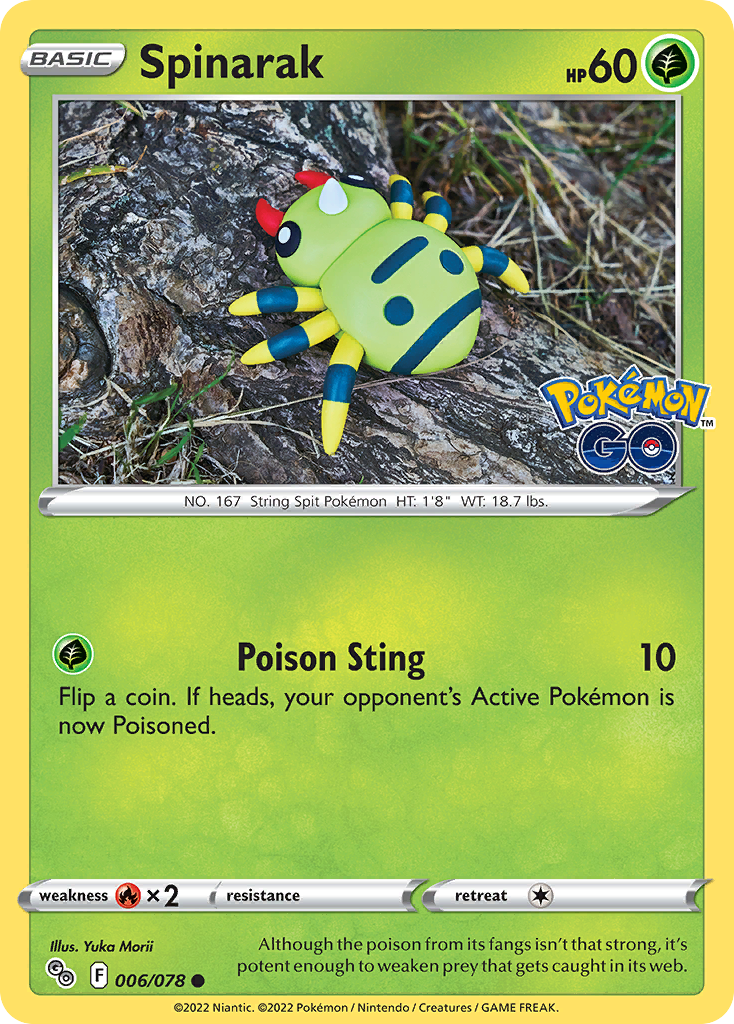 Spinarak - Pokemon Go 006/078 - Near Mint
