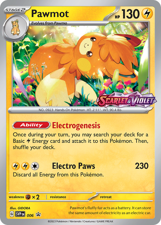 Pawmot (Prerelease) - Scarlet & Violet Promo 6  (Foil) - Near Mint - Ungraded