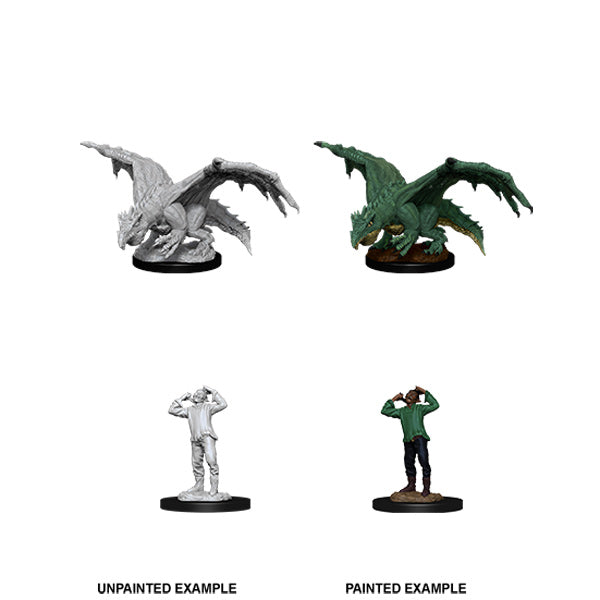 D&D Nolzur's Marvelous Miniatures: Green Dragon Wyrmling & Afflicted Elf - #90029