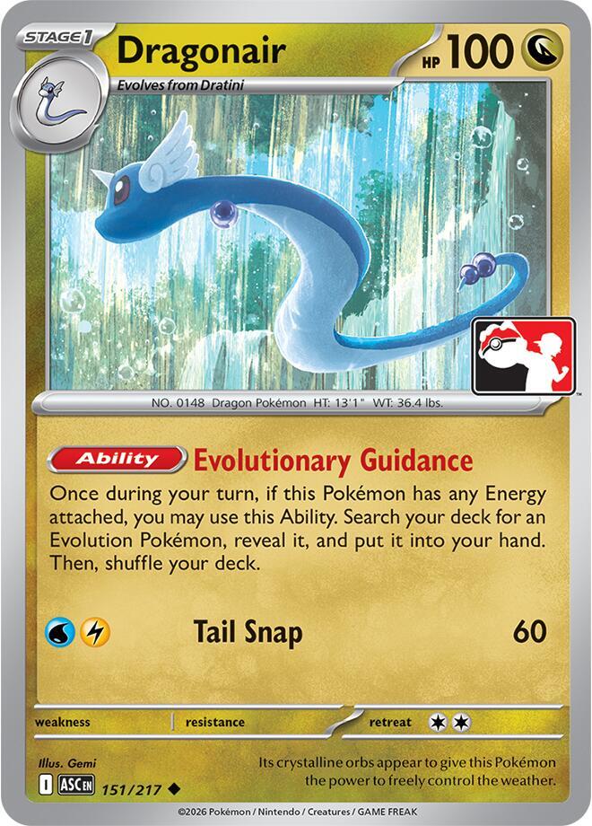 Dragonair - 151/217 - Prize Pack Series One 151/217 - Near Mint