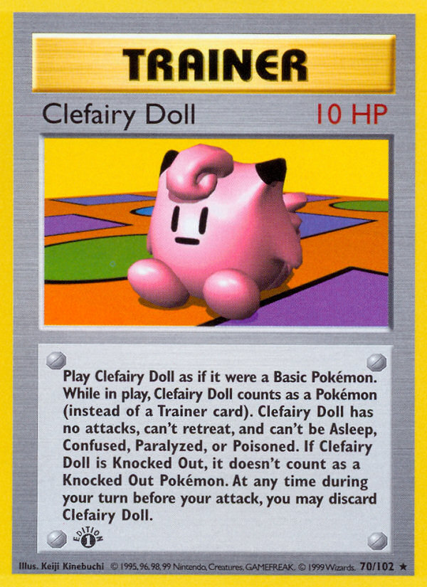 Clefairy Doll - Base Set (Unlimited) 70  - Damaged - Ungraded
