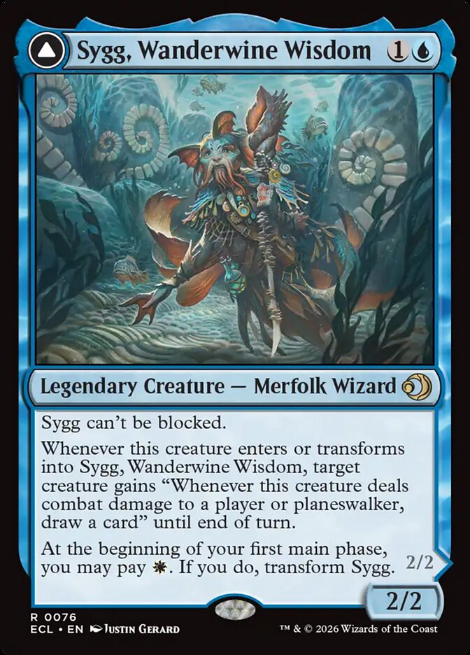Sygg, Wanderwine Wisdom // Sygg, Wanderbrine Shield - Lorwyn Eclipsed 76