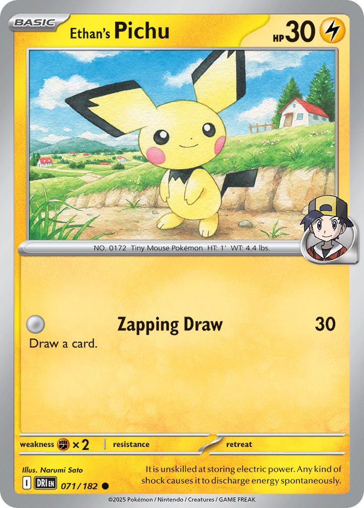 Ethan's Pichu - Destined Rivals 071/182 - Near Mint