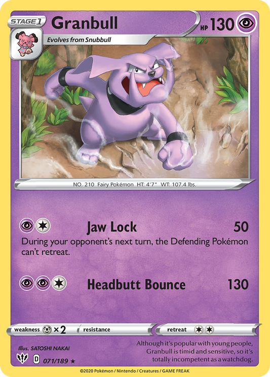 Granbull - Darkness Ablaze 071/189 - Near Mint