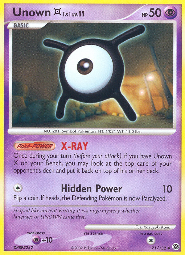 Unown [X] - Secret Wonders 71 - Near Mint
