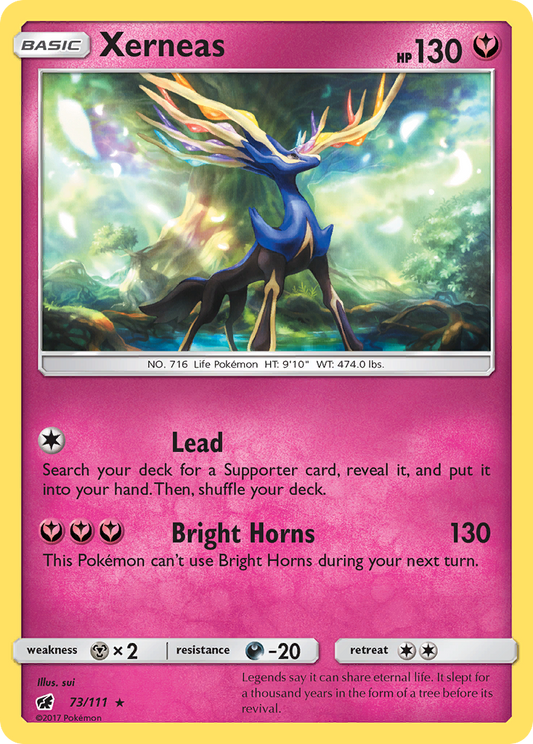 Xerneas - Crimson Invasion 73/111  (Foil) - Moderately Played - Ungraded