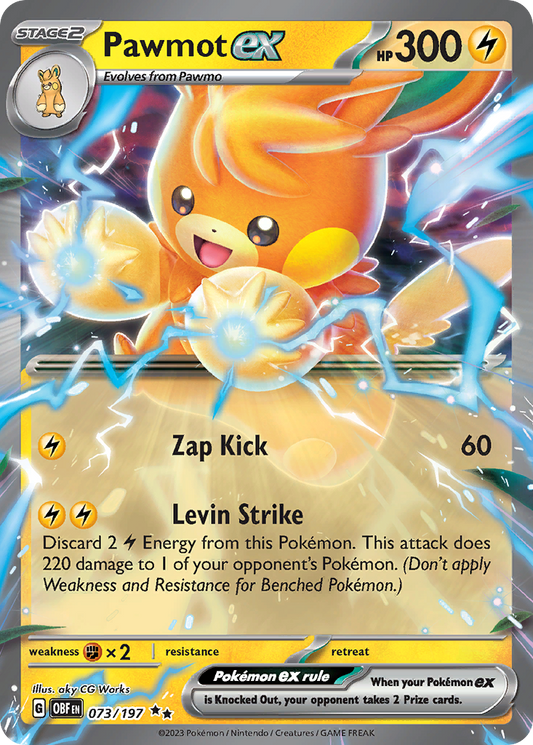 Pawmot ex - Obsidian Flames 073/197 (Foil) - Near Mint
