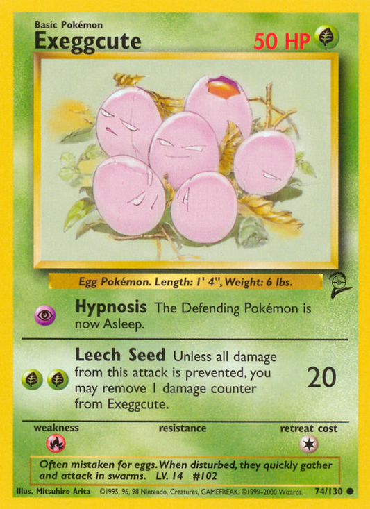 Exeggcute - Base Set 2 74 - Damaged