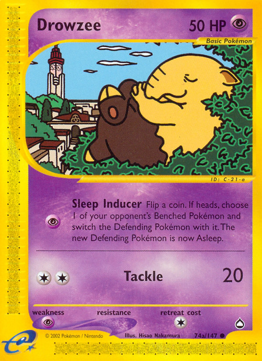 Drowzee (74a) - Aquapolis 74a - Lightly Played