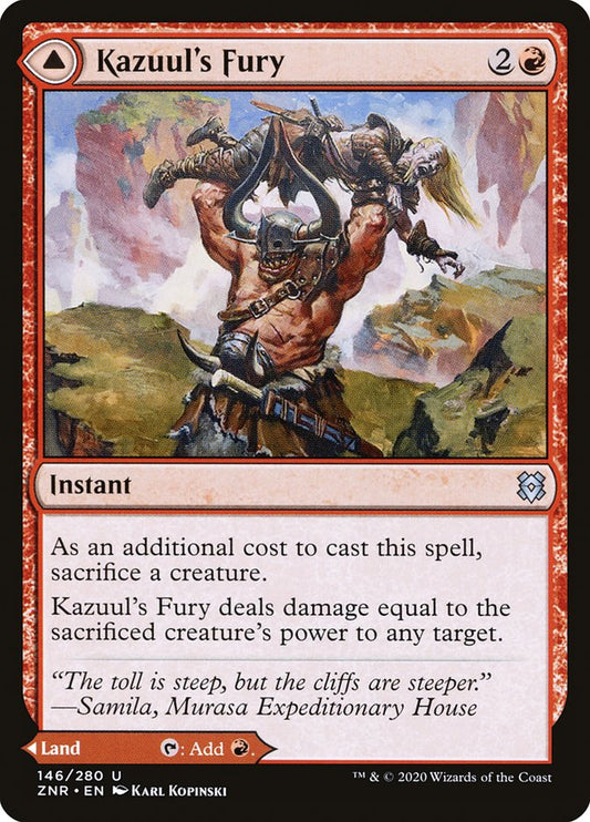 Kazuul's Fury // Kazuul's Cliffs - ZNR 146