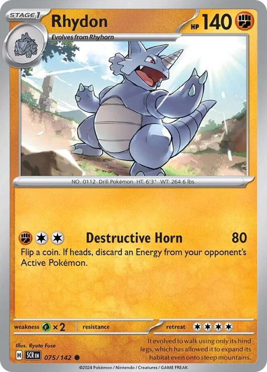 Rhydon - Stellar Crown 075/142 (Foil) - Near Mint