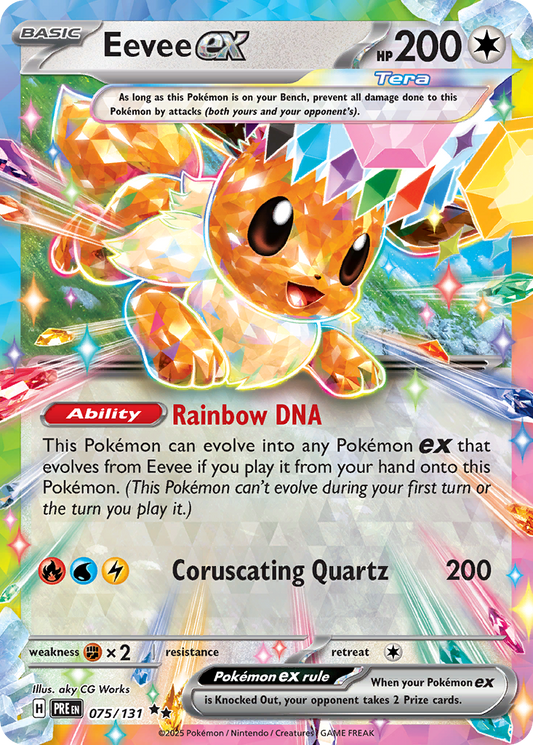 Eevee ex (JP) - Terastal Festival ex 126/187 (Foil) - Damaged
