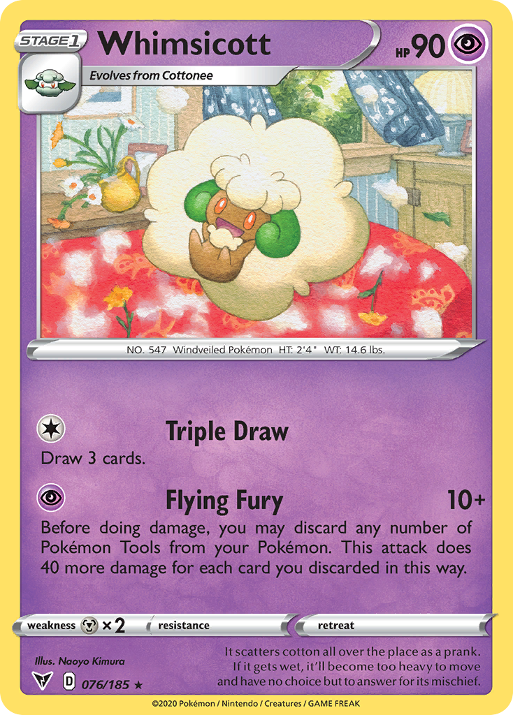 Whimsicott - Vivid Voltage 076/185  (Foil) - Near Mint