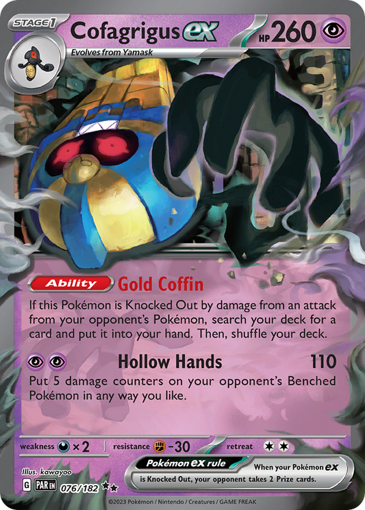 Cofagrigus ex - Paradox Rift 076/182  (Foil) - Near Mint - Ungraded