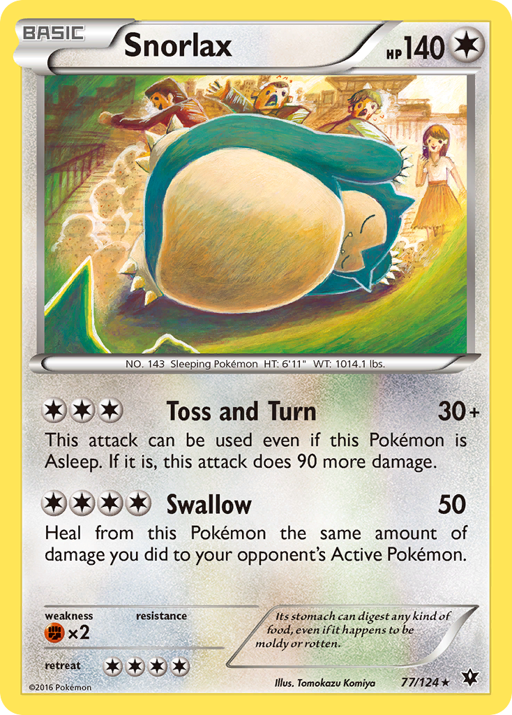 Snorlax - Fates Collide 77 - Lightly Played