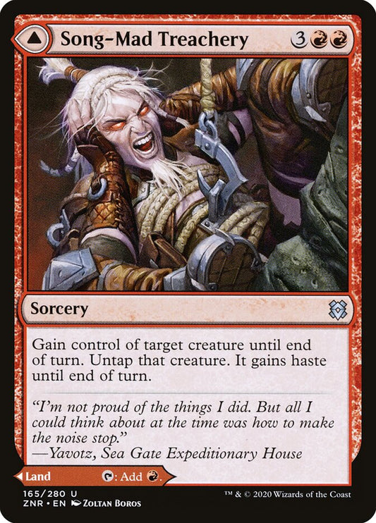 Song-Mad Treachery // Song-Mad Ruins - Zendikar Rising 165 (Foil)