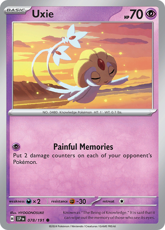 Uxie - Surging Sparks 078/191 - Near Mint