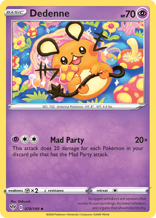 Dedenne - Darkness Ablaze 078/189 - Near Mint