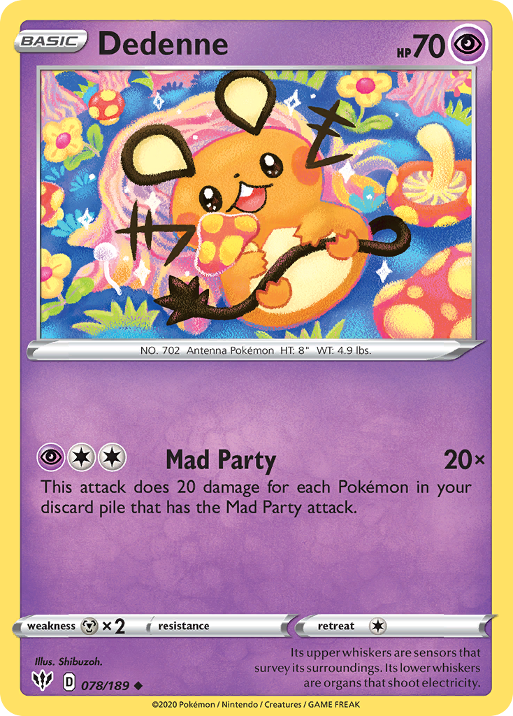 Dedenne - Darkness Ablaze 078/189 - Near Mint