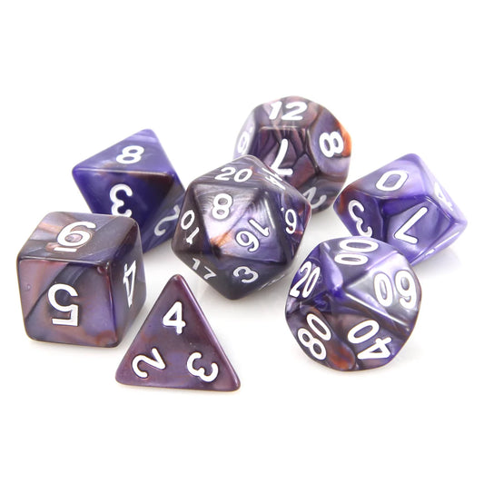 7pc RPG Set - Copper and Purple Alloy - Die Hard Dice