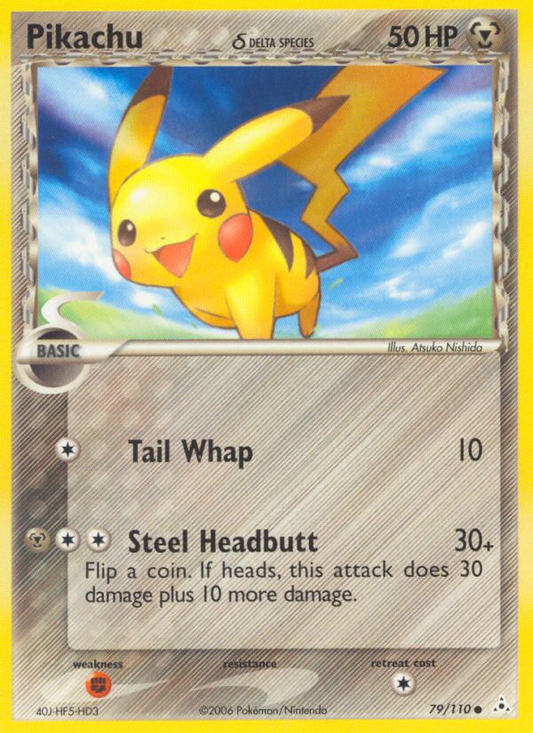 Pikachu (Delta Species) - EX Holon Phantoms 79  - Damaged - Ungraded