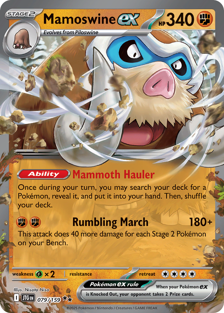 Mamoswine ex - Journey Together 079/159 (Foil) - Near Mint