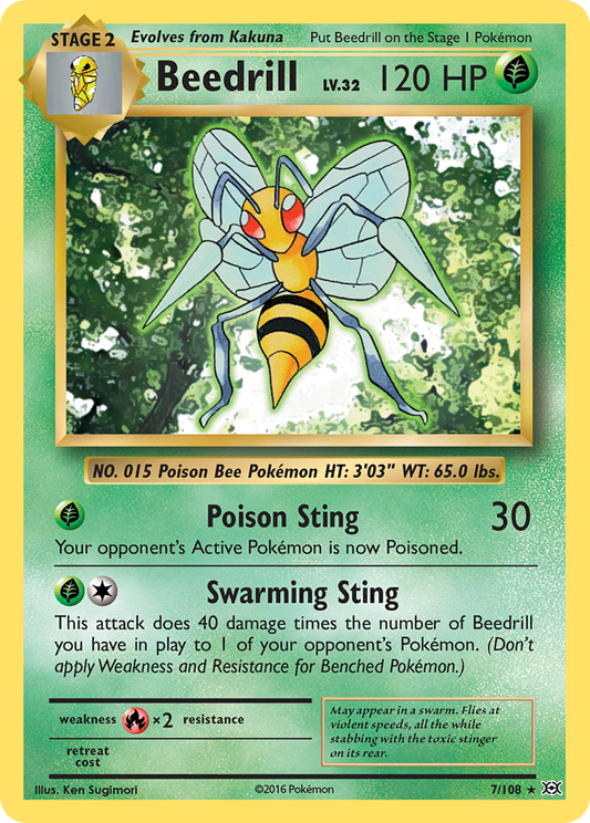 Beedrill - Evolutions 7/108 - Near Mint