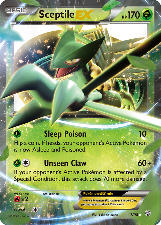 Sceptile EX - Ancient Origins 7 (Foil) - Lightly Played