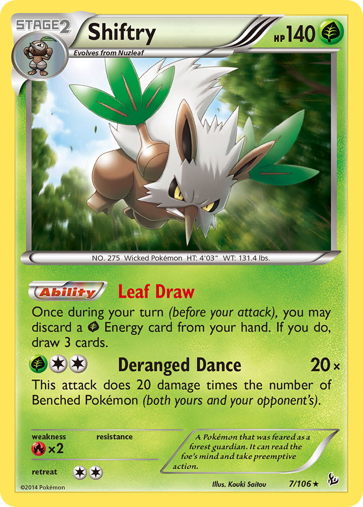 Shiftry - Flashfire 7 (Foil) - Moderately Played