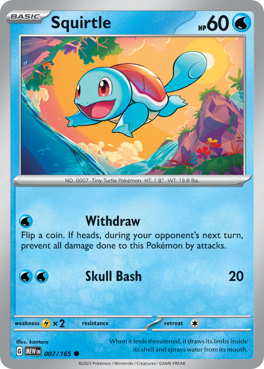 Squirtle - SV: 151 007/165 - Near Mint