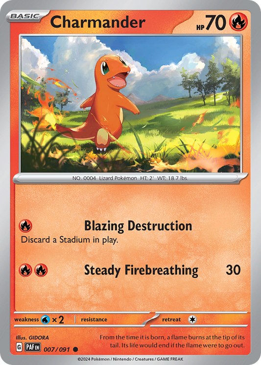 Charmander - Paldean Fates 007/091 - Near Mint