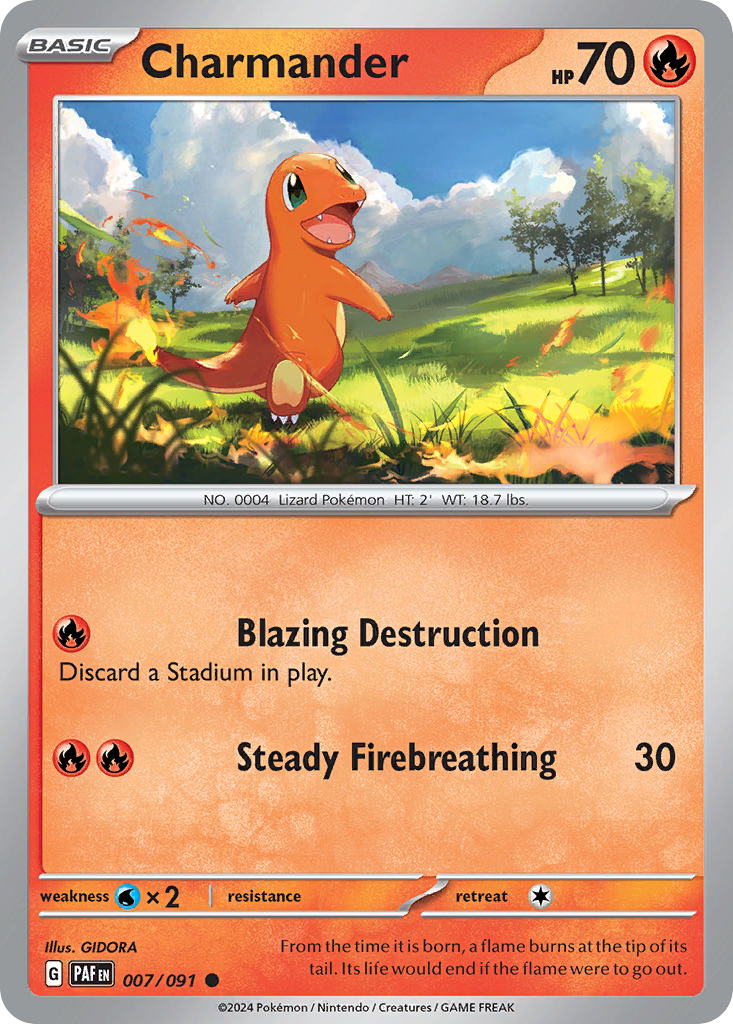 Charmander - Paldean Fates 007/091 - Near Mint