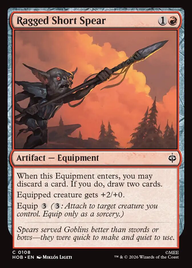 Ragged Short Spear - The Hobbit 108
