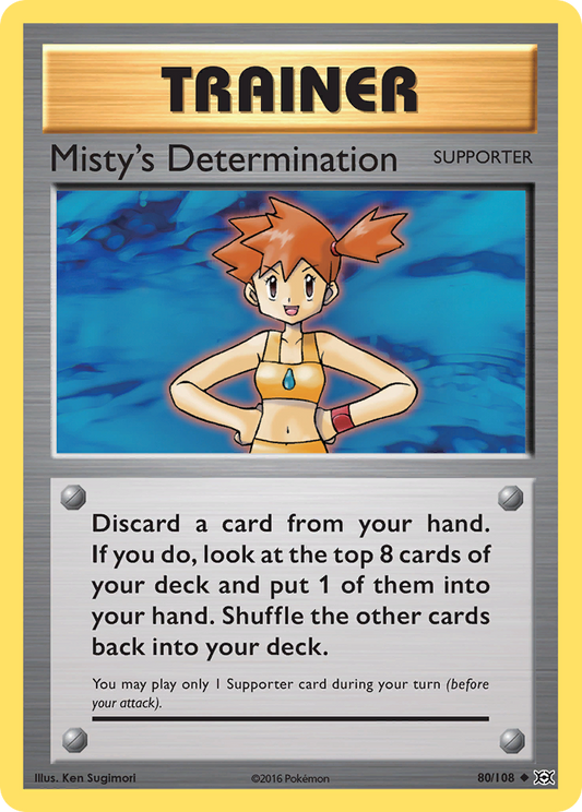 Misty's Determination - Evolutions 80/108  - Near Mint