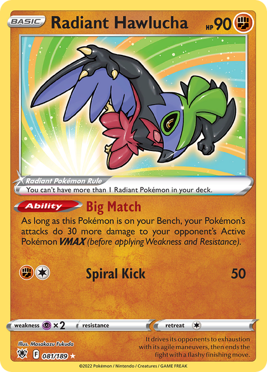 Radiant Hawlucha - Astral Radiance 081/189 (Foil) - Near Mint
